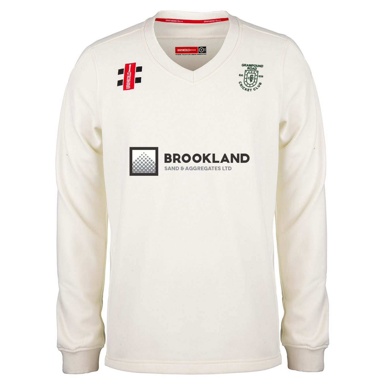 gray-nicolls-grampound-road-cc-adulto-pro-performance-maglione-match-avorio image 1