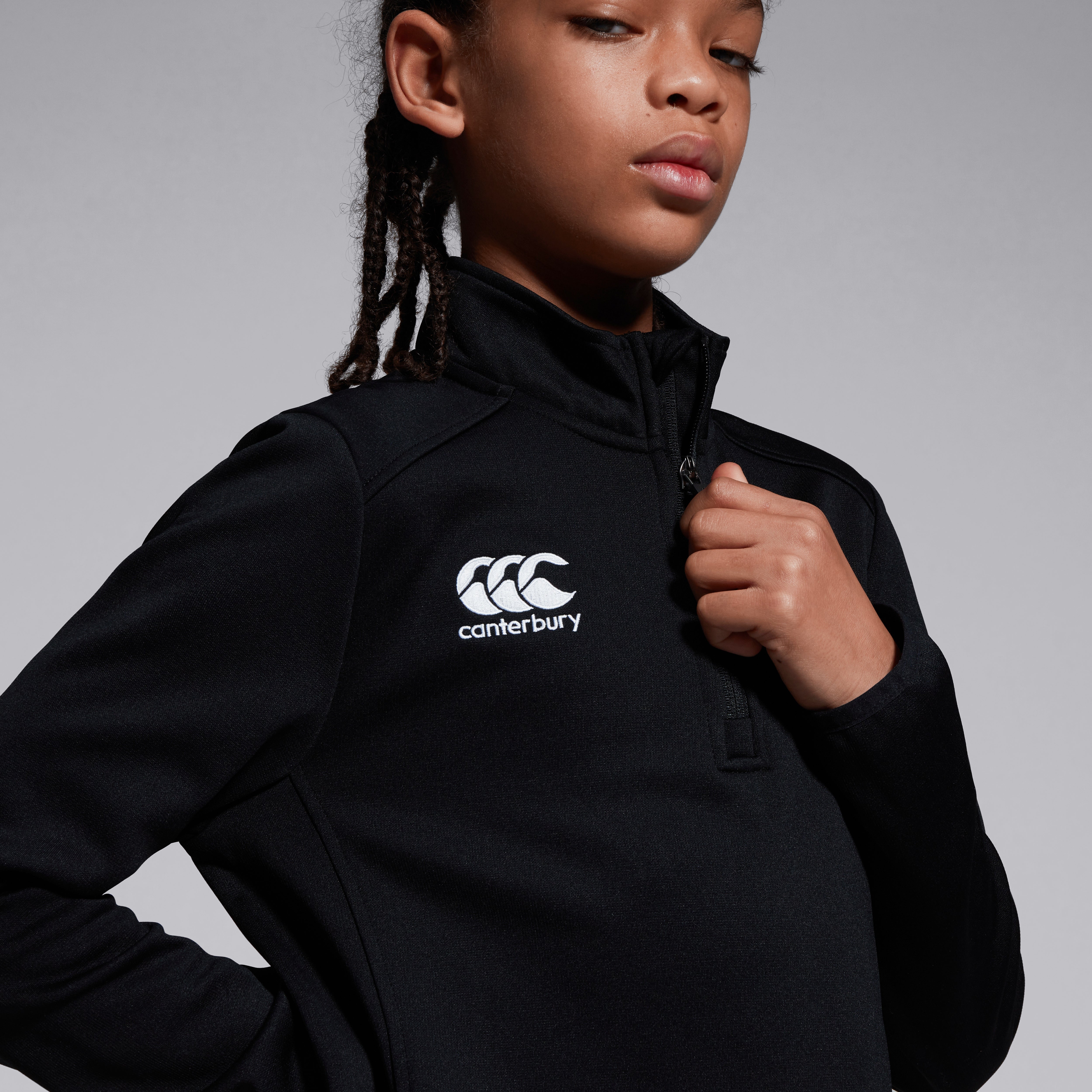 canterbury-club-1-4-zip-midlayer-junior-unisex-top-allenamento-nero image 6