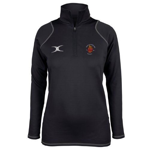 gilbert-rugby-northumberland-rfu-quest-pile-1-4-zip-donna-nero image 1