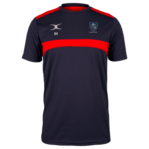 gilbert-rugby-havant-rfc-bambino-t-shirt-photon-blu-navy-rosso image 1
