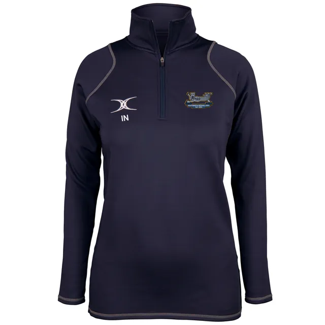 gilbert-rugby-hastings-bexhill-rfc-quest-pile-1-4-zip-donna-blu-navy image 1