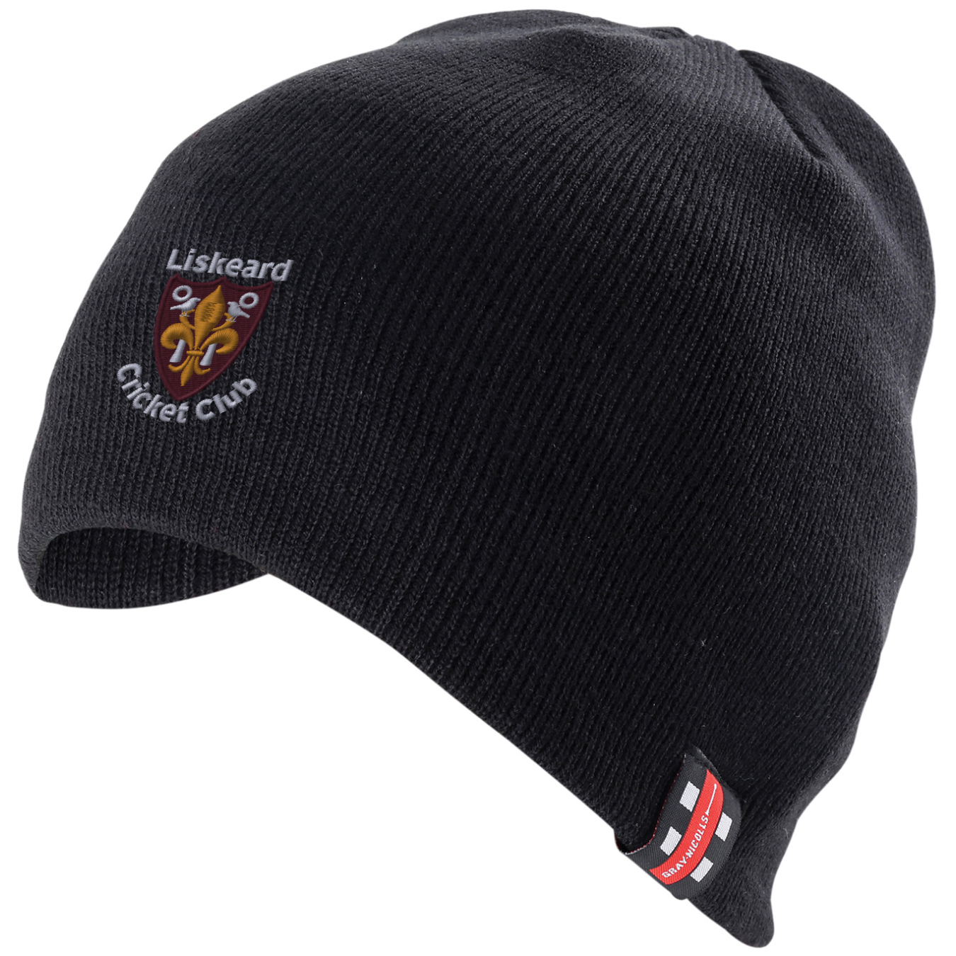 gray-nicolls-liskeard-cc-berretto-beanie-nero-adulto image 1