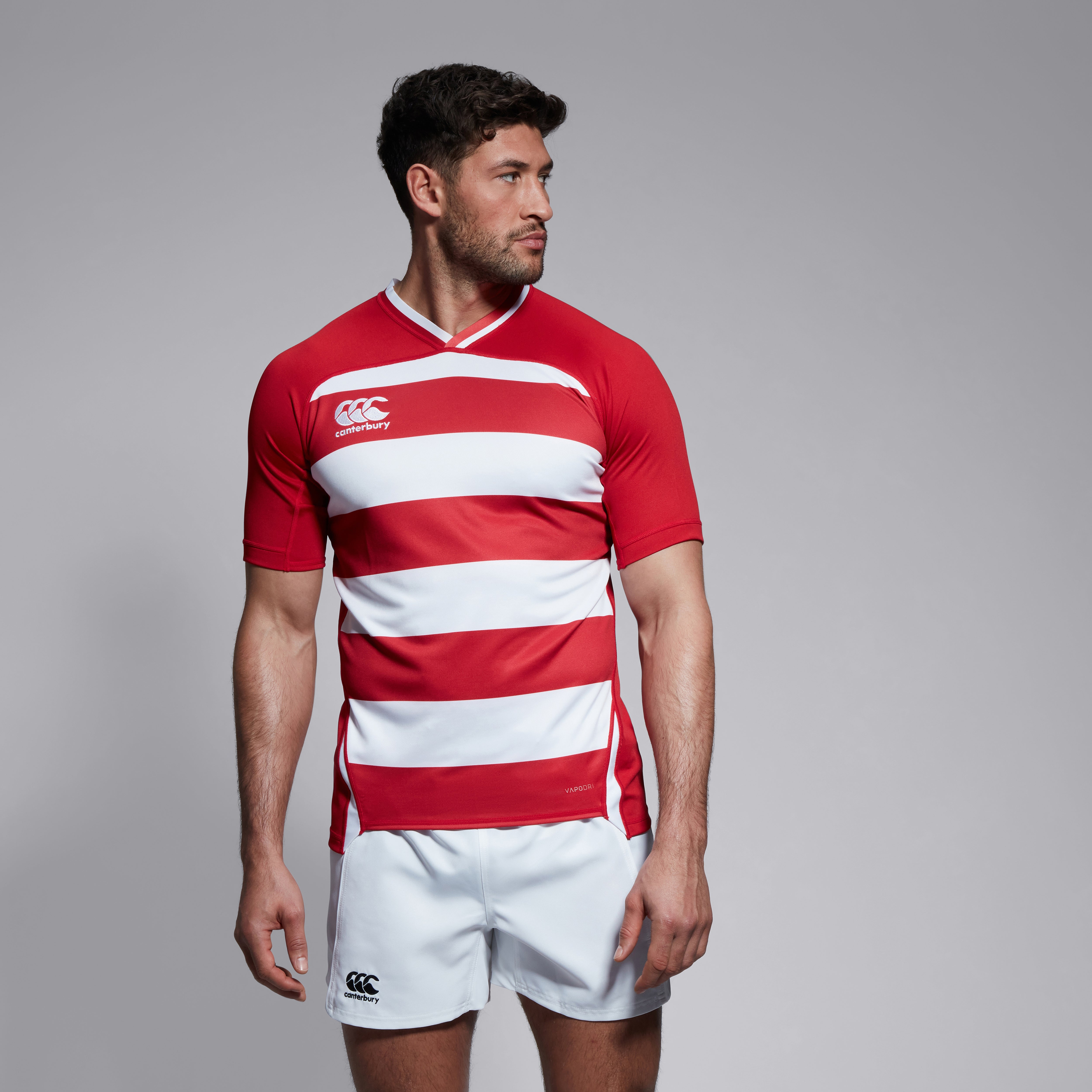 canterbury-vapodri-evader-hooped-jersey-uomo-maglia-rugby-rossa image 1