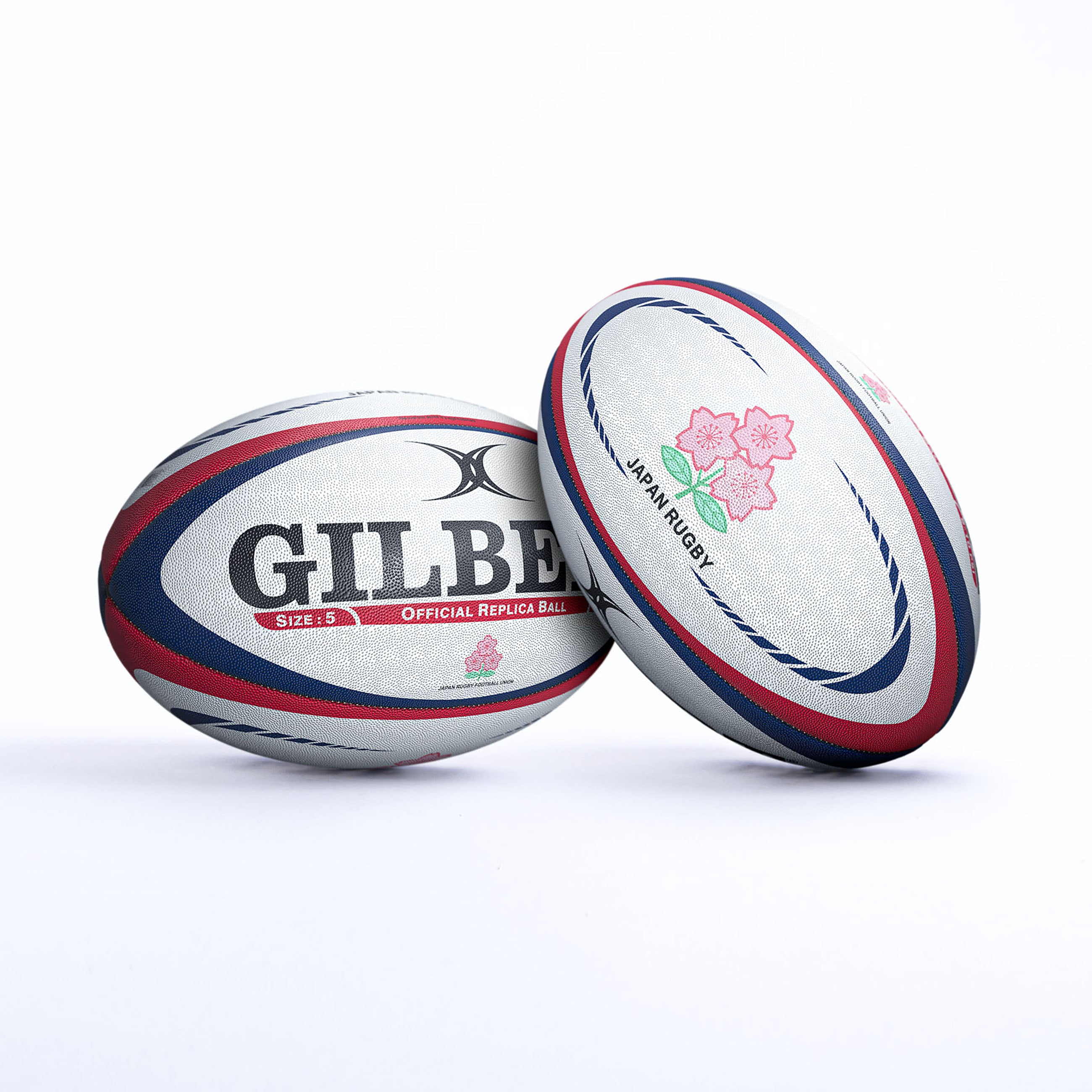 gilbert-rugby-japan-pallone-replica-rugby-n-5-cherry-blossom image 1