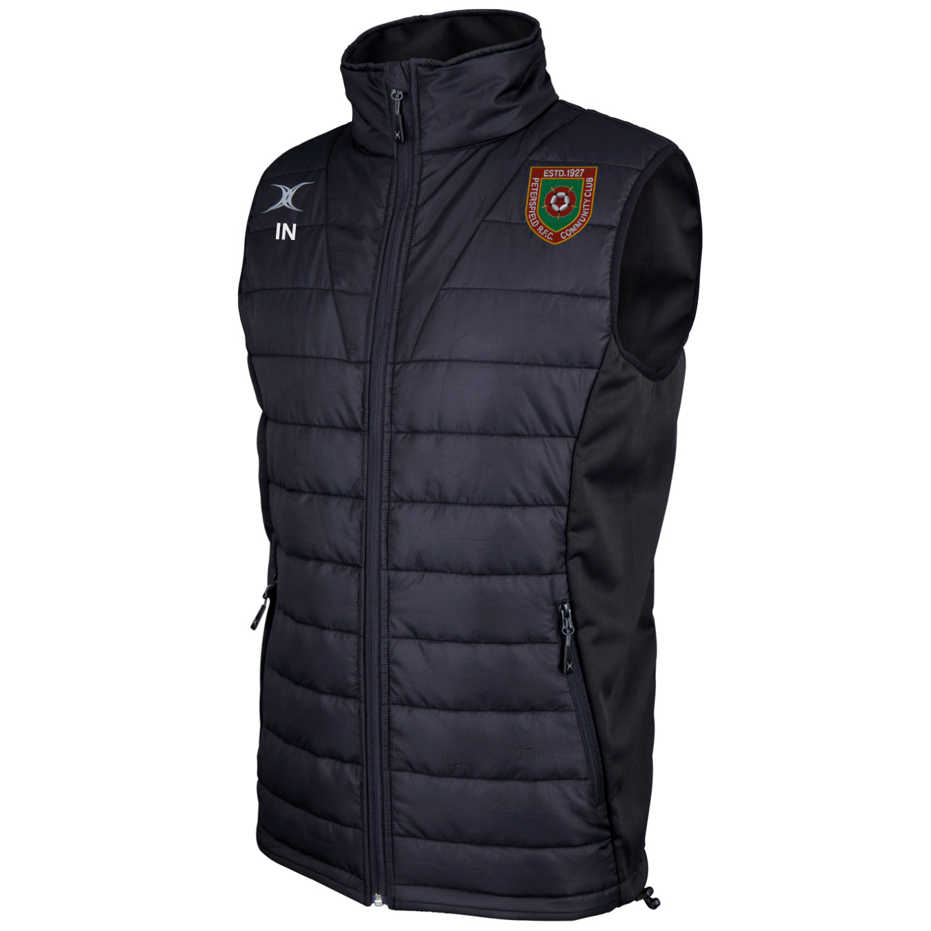 gilbert-rugby-petersfield-rfc-pro-gilet-smanicato-uomo-nero image 1
