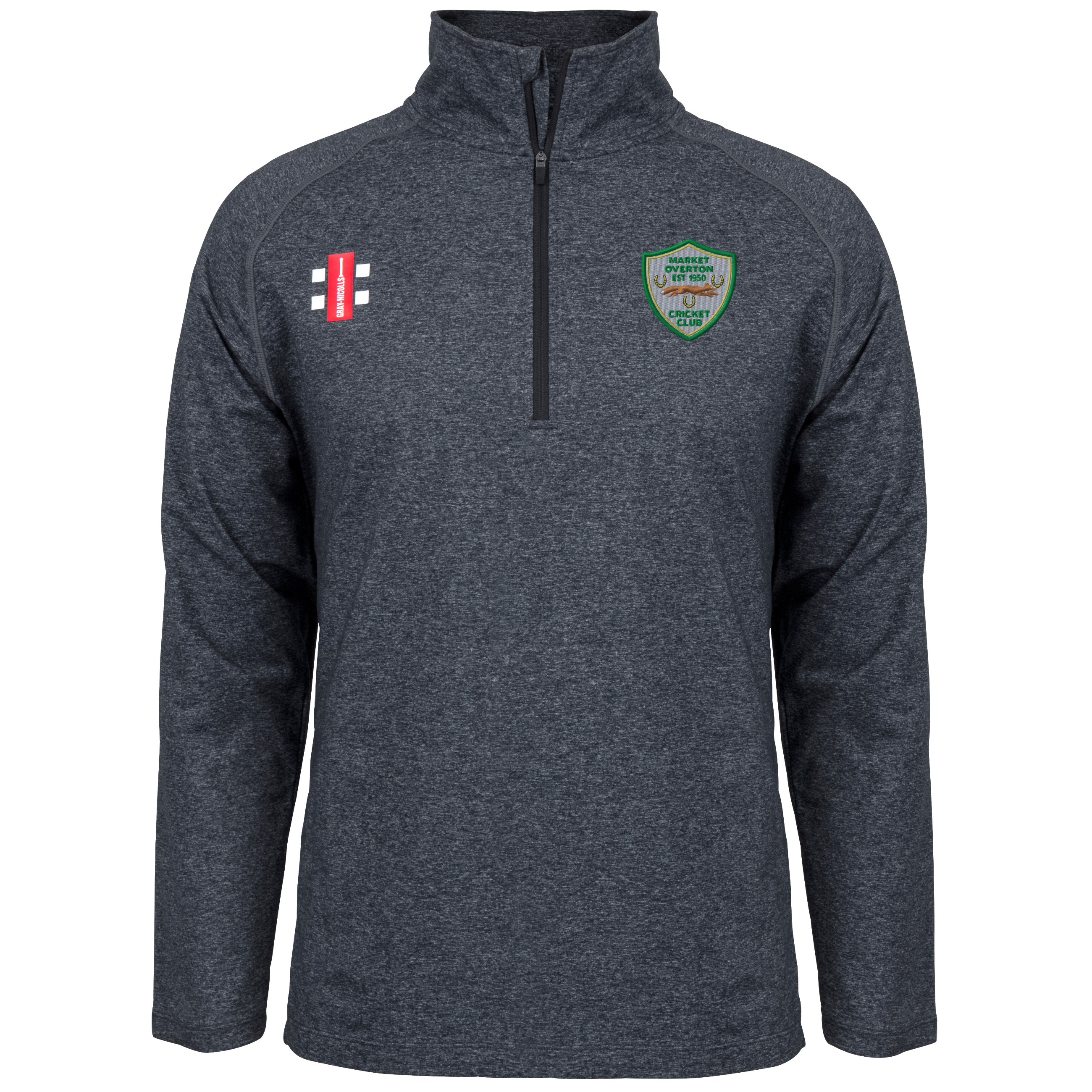 gray-nicolls-market-overton-cc-velocity-mid-layer-senior-black-half-zip image 1
