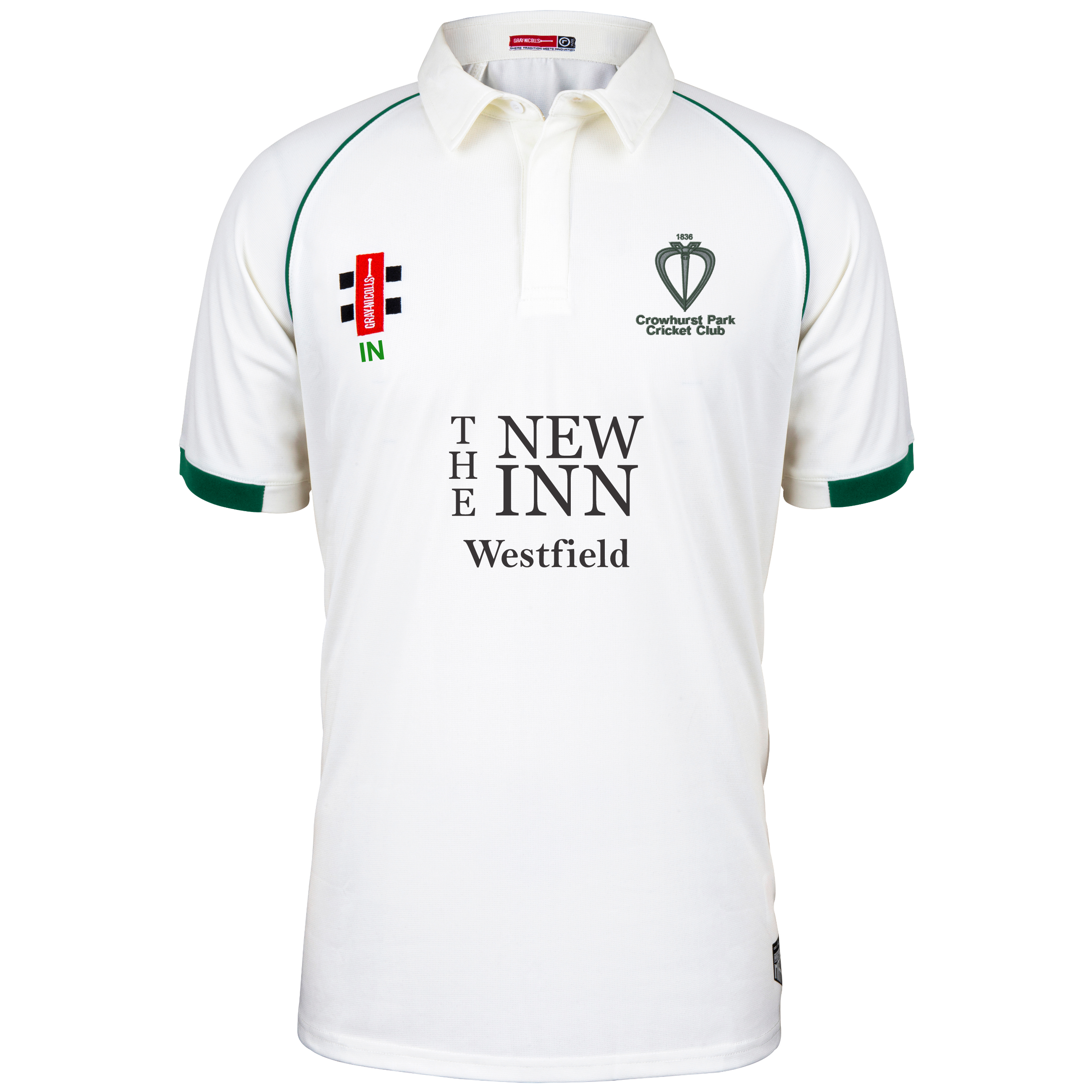 gray-nicolls-matrix-v2-maglia-cricket-junior-avorio-verde-manica-corta image 1
