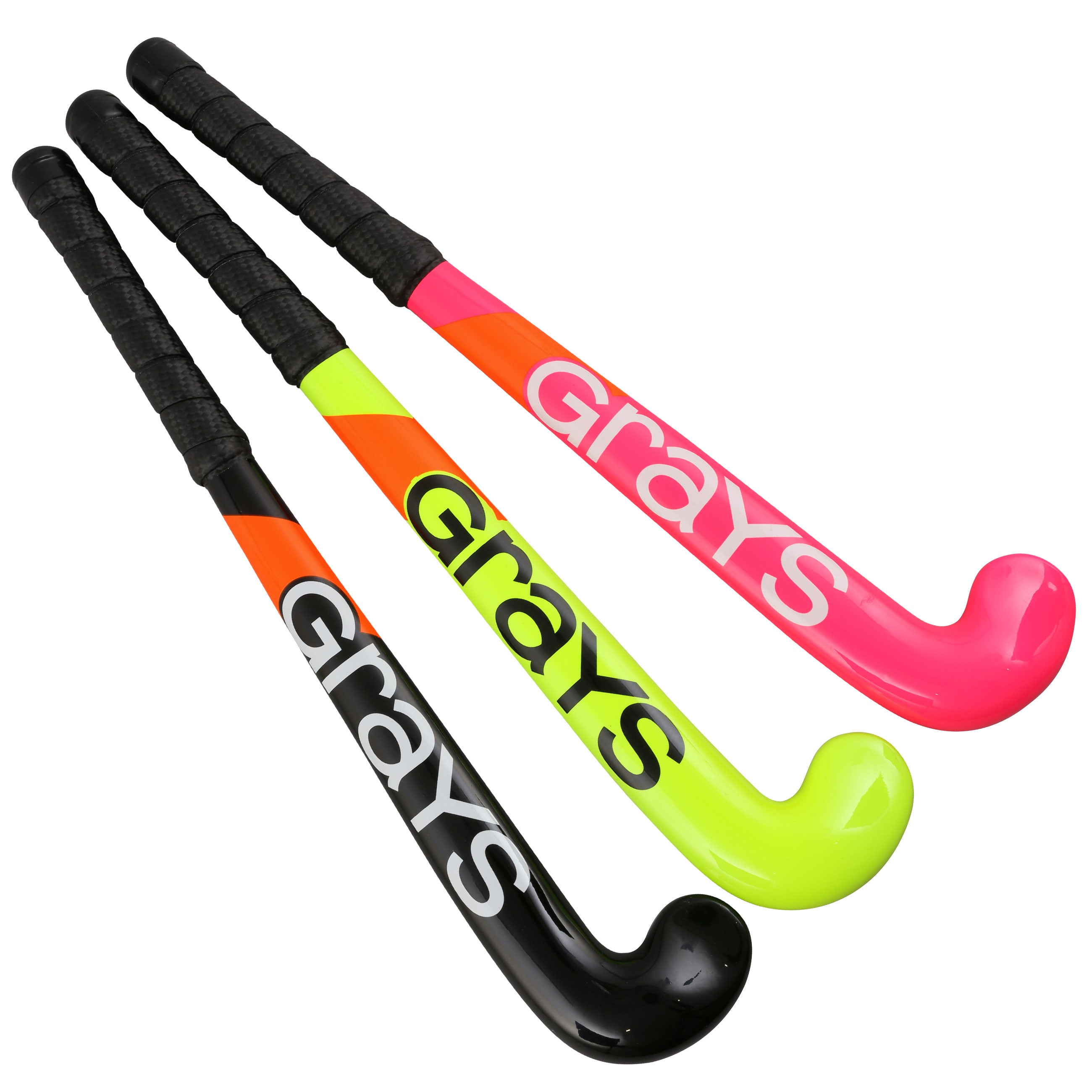 grays-replica-stick-18-mazza-mini-hockey-nero-rosa-fluo-giallo image 1