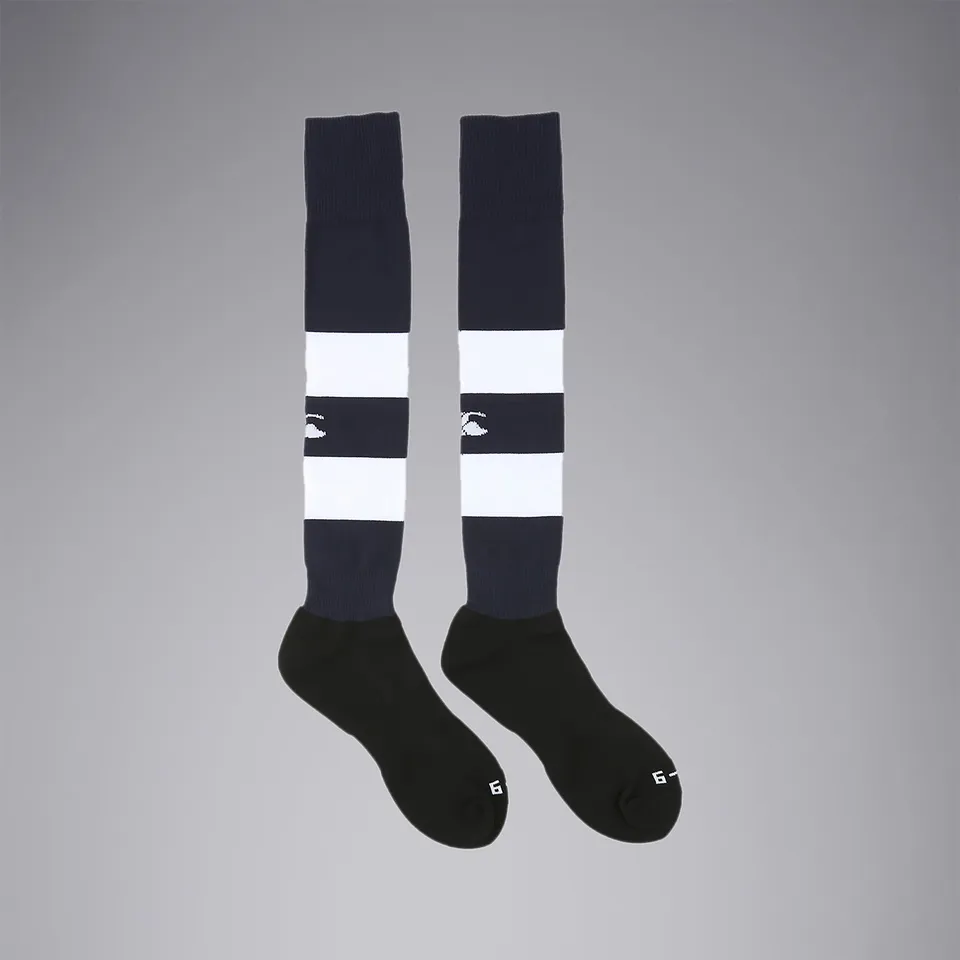 canterbury-club-hooped-sock-unisex-blu-navy-bianco image 1