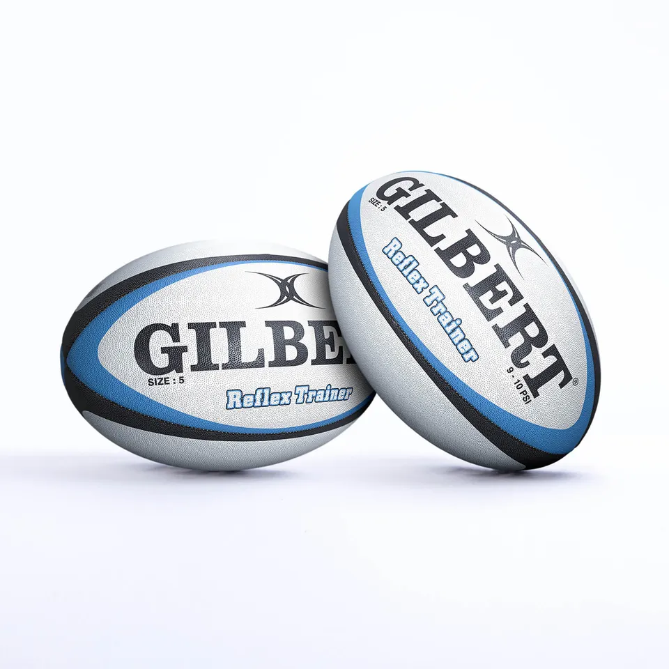 gilbert-rugby-reflex-trainer-pallone-da-allenamento-tg-5-blu-nero image 1