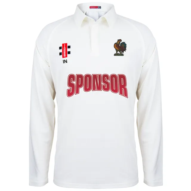 gray-nicolls-harrogate-cc-junior-matrix-v2-maglia-cricket-manica-lunga-avorio image 1
