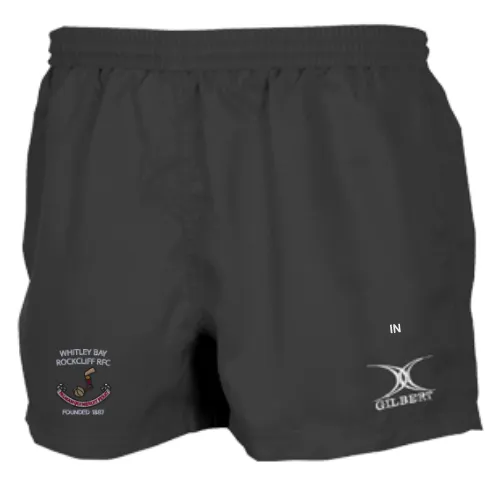 gilbert-rugby-whitley-bay-rockcliff-rfc-senior-shorts-gara-saracen-v3-neri image 1