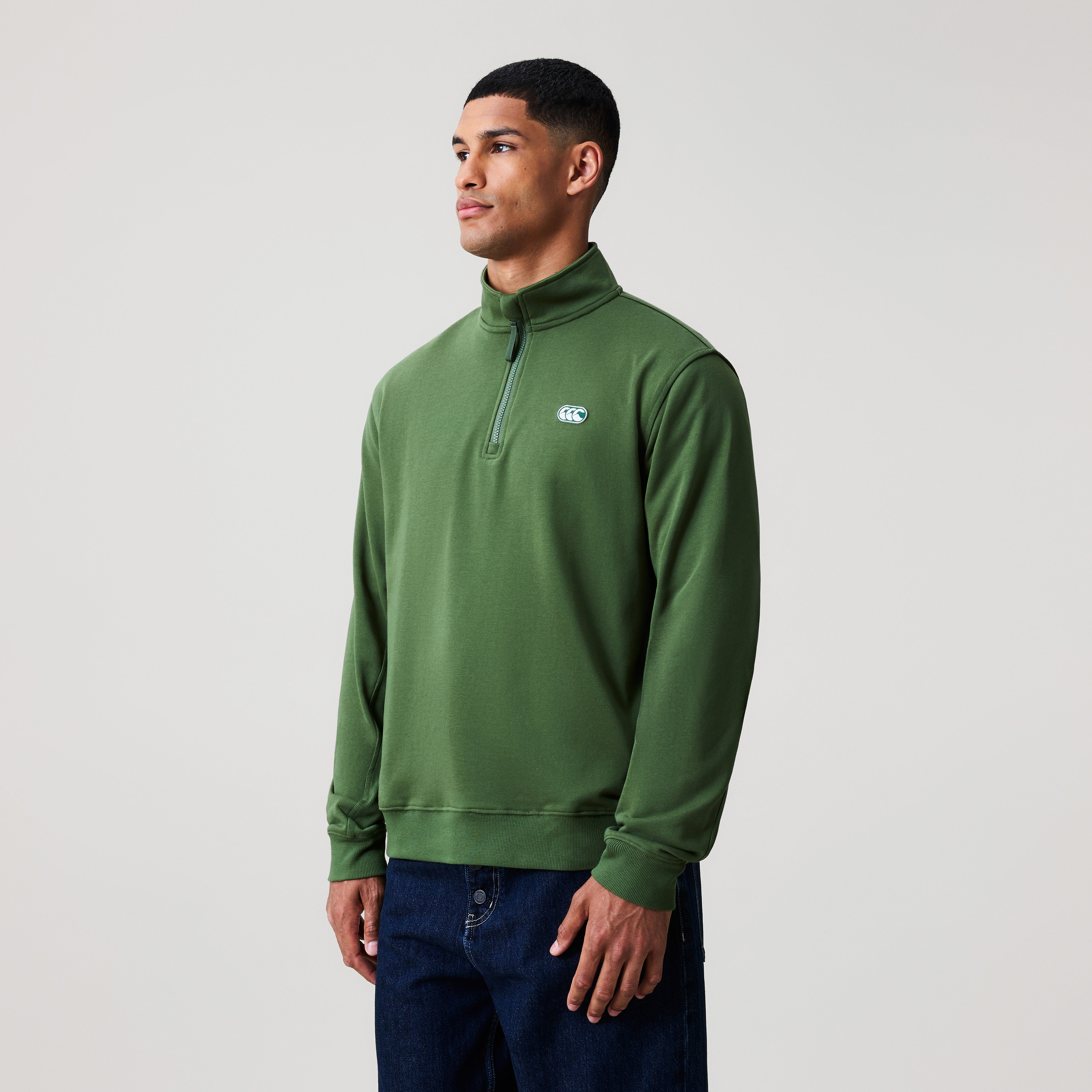 canterbury-everyday-1-4-zip-felpa-uomo-green image 4
