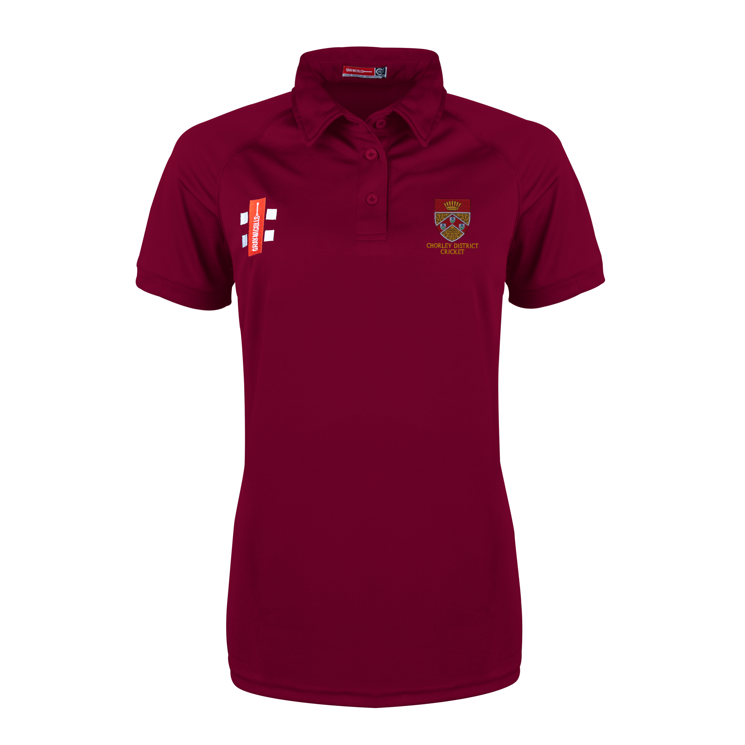gray-nicolls-chorley-district-cc-donna-matrix-v2-polo-cricket-manica-corta-borde image 1