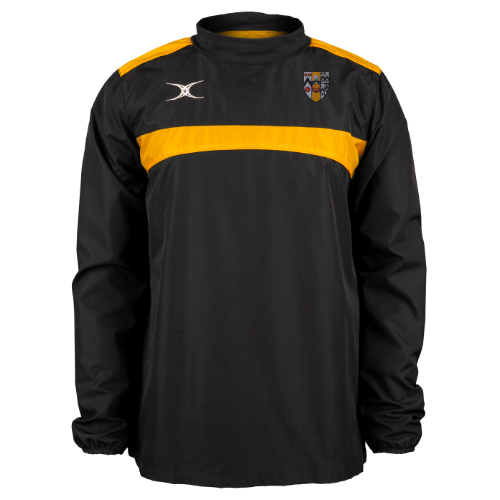 gilbert-rugby-photon-giacca-warm-up-uomo-brasenose-college-nero-oro image 1