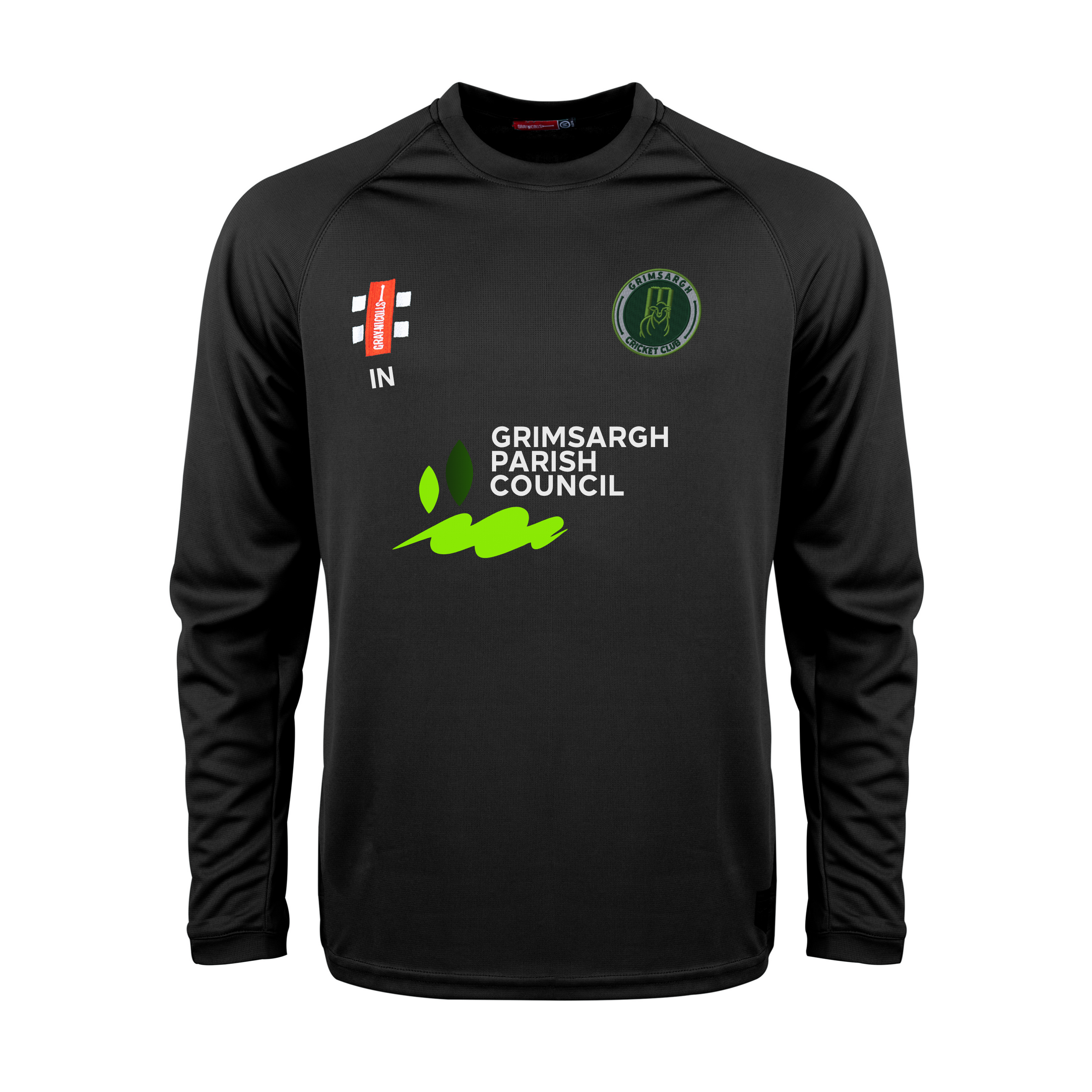 gray-nicolls-matrix-v2-maglia-l-s-junior-grimsargh-cricket-club-nera image 1