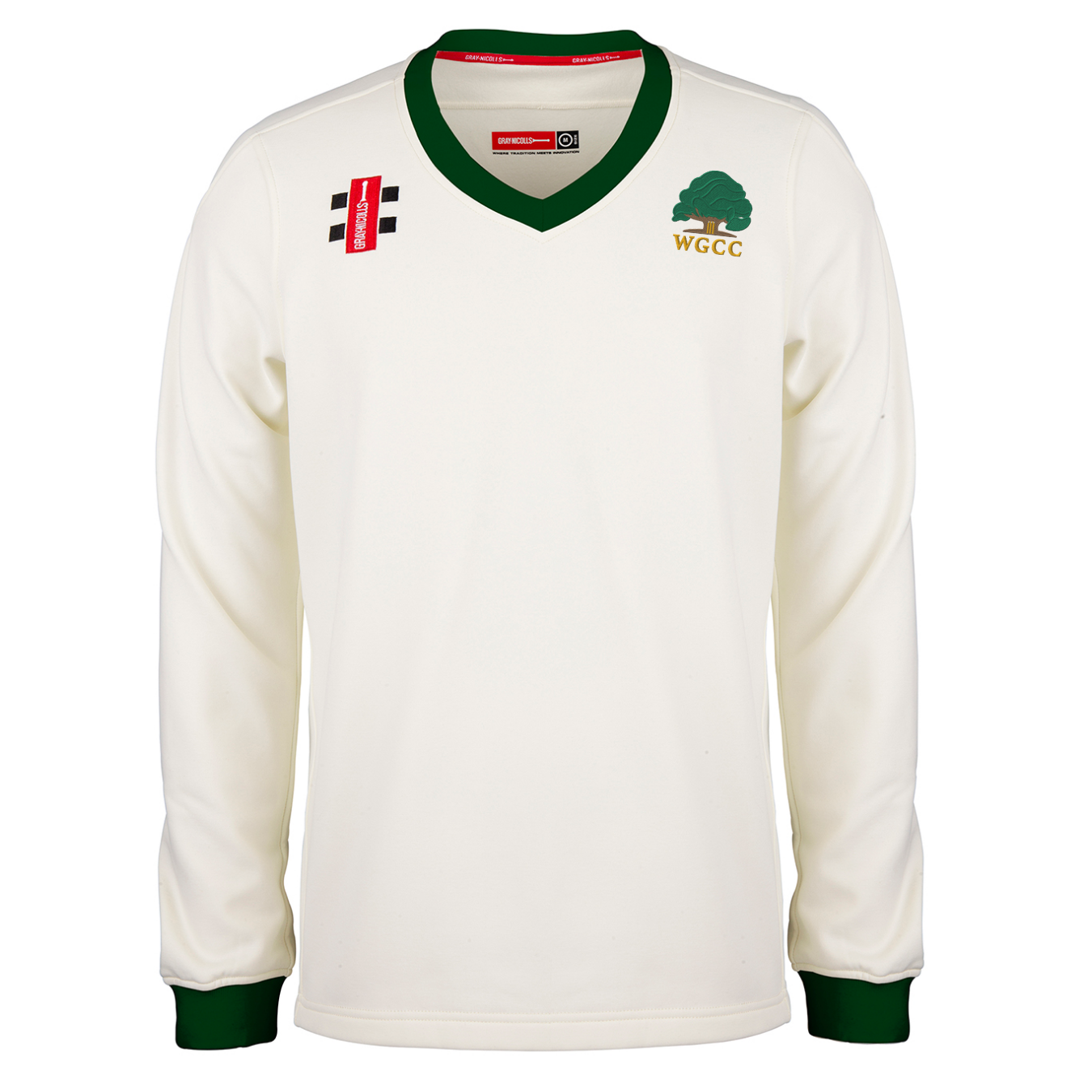 gray-nicolls-pro-performance-maglione-cricket-junior-wisborough-green-cc-avorio- image 1