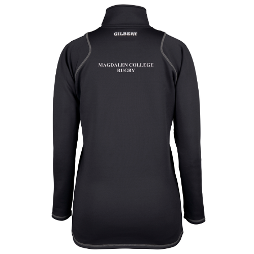 gilbert-rugby-magdalen-college-rugby-quest-felpa-1-4-zip-donna-nero image 2