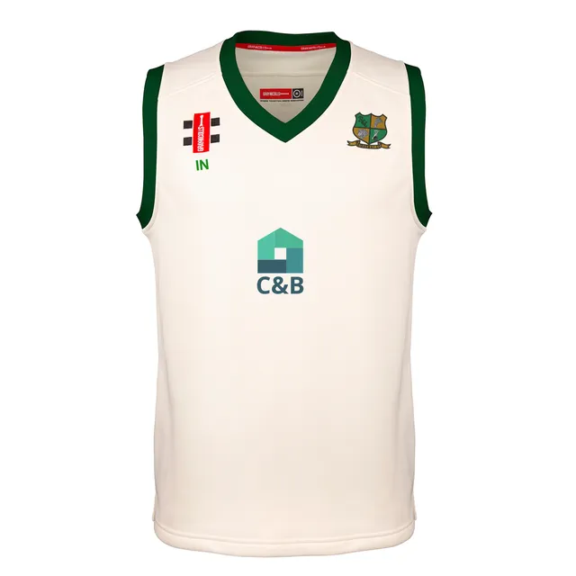 gray-nicolls-ridgeway-cc-junior-gilet-pro-performance-avorio-verde image 1