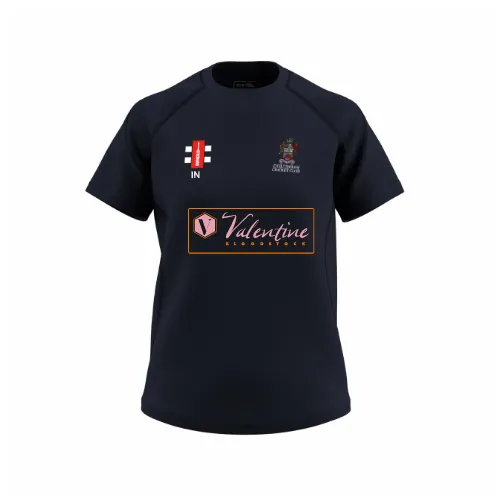 gray-nicolls-gts-t-shirt-cricket-manica-corta-cheltenham-cc-donna-blu-navy image 1