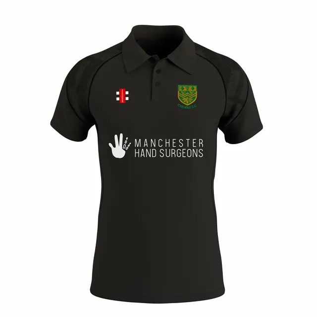 gray-nicolls-cheadle-cc-senior-gts-polo-manica-corta-nera image 1