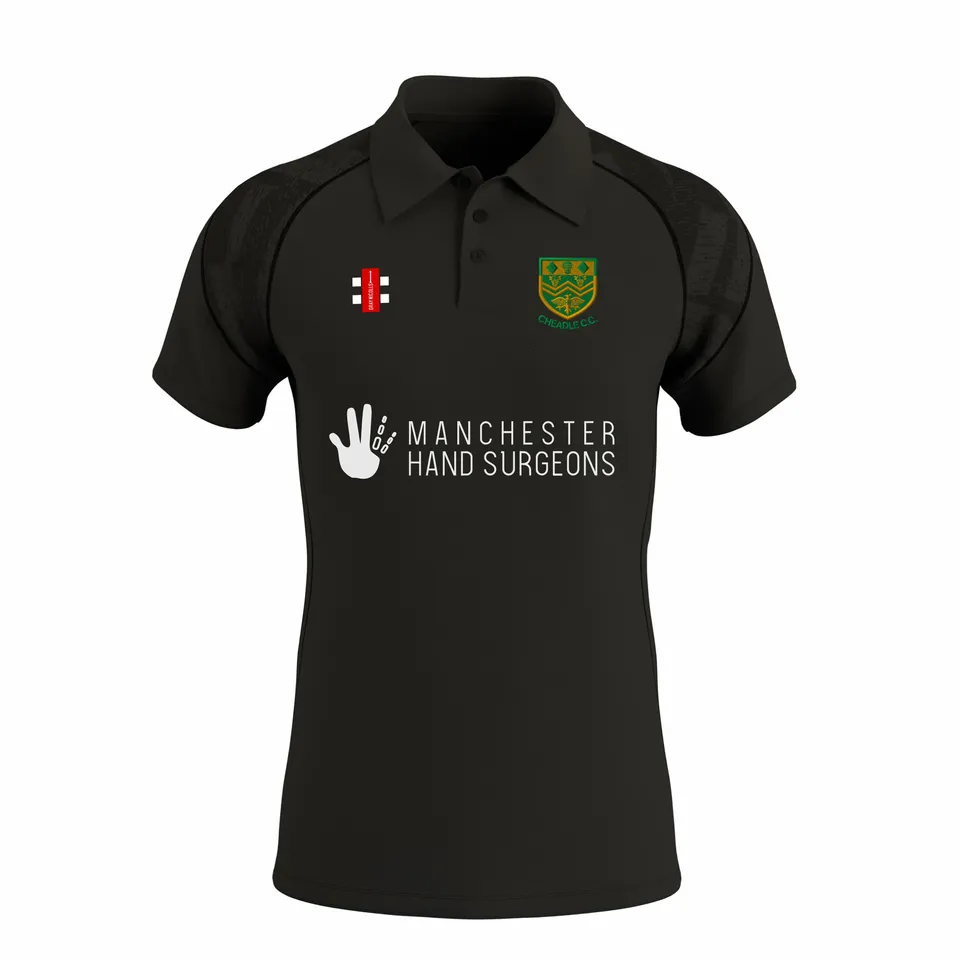 gray-nicolls-cheadle-cc-senior-gts-polo-manica-corta-nera image 1
