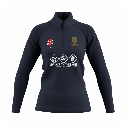 gray-nicolls-gts-pile-1-4-zip-donna-eynsham-cc-blu-navy image 1