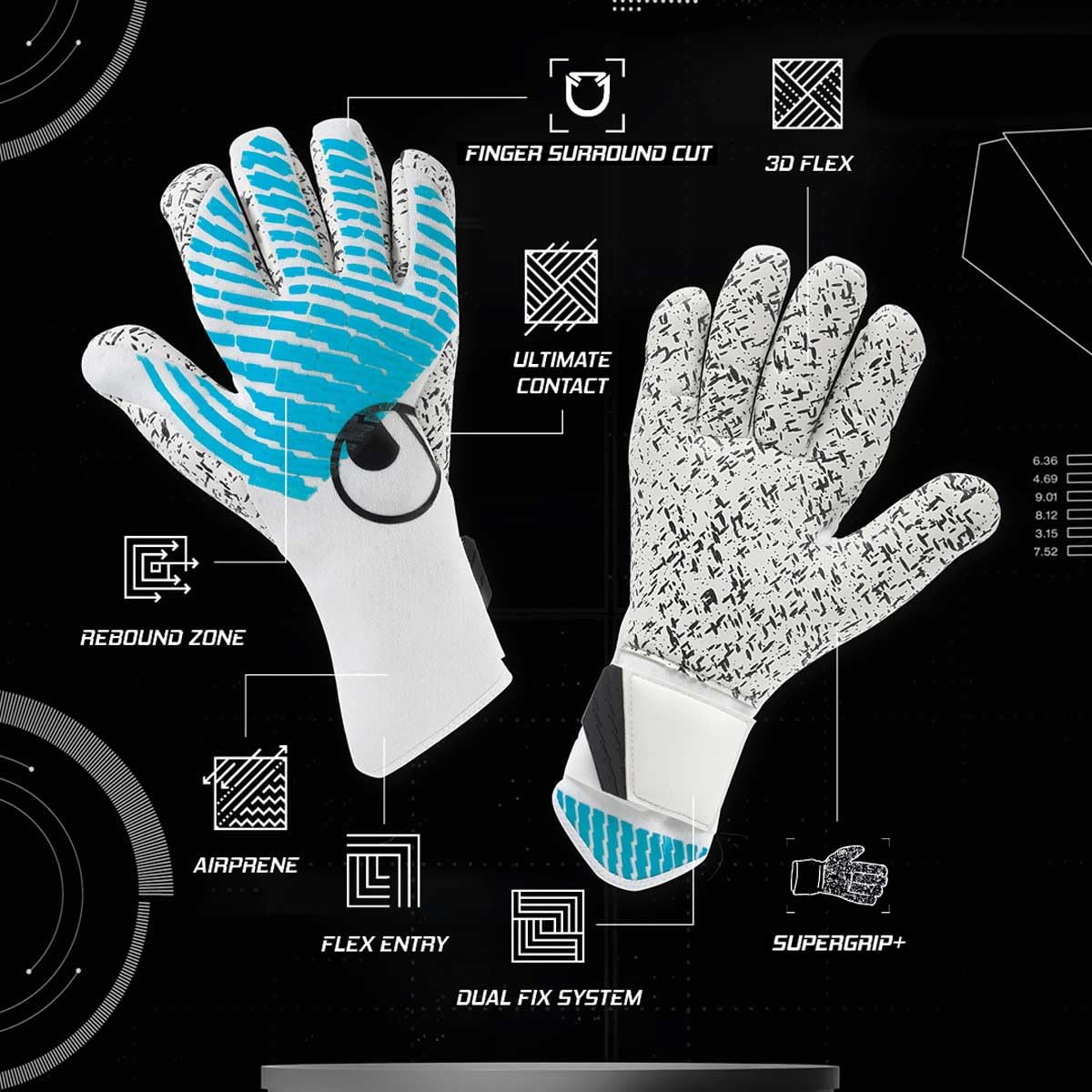 uhlsport-cybertec-supergrip-finger-surround-guanti-portiere-calcio-bambini-e-adu image 3