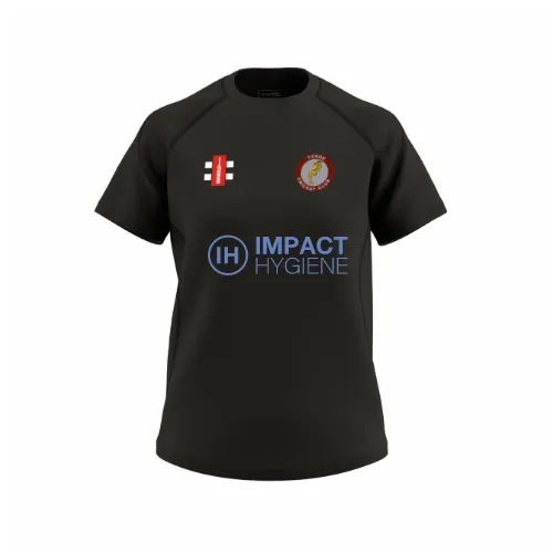 gray-nicolls-gts-t-shirt-donna-nera-manica-corta-tonge-cricket-club image 1