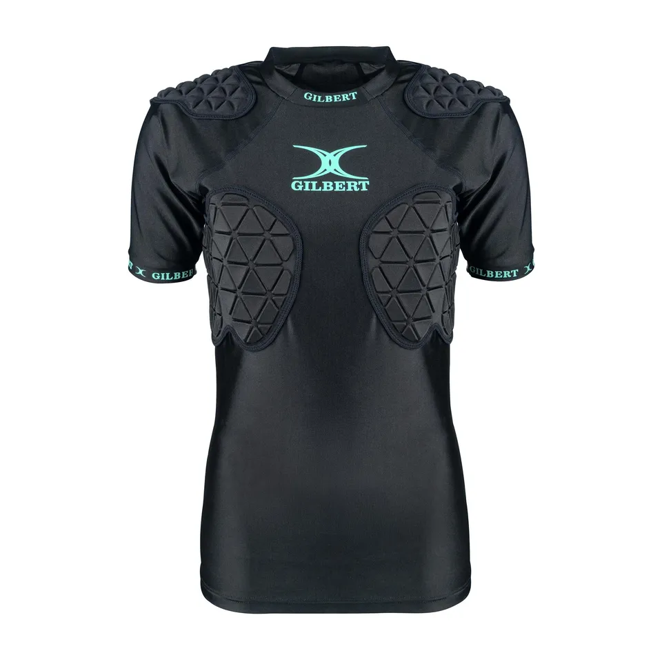 gilbert-rugby-triflex-lite-v3-body-armour-donna-top-protettivo-nero-aqua image 1
