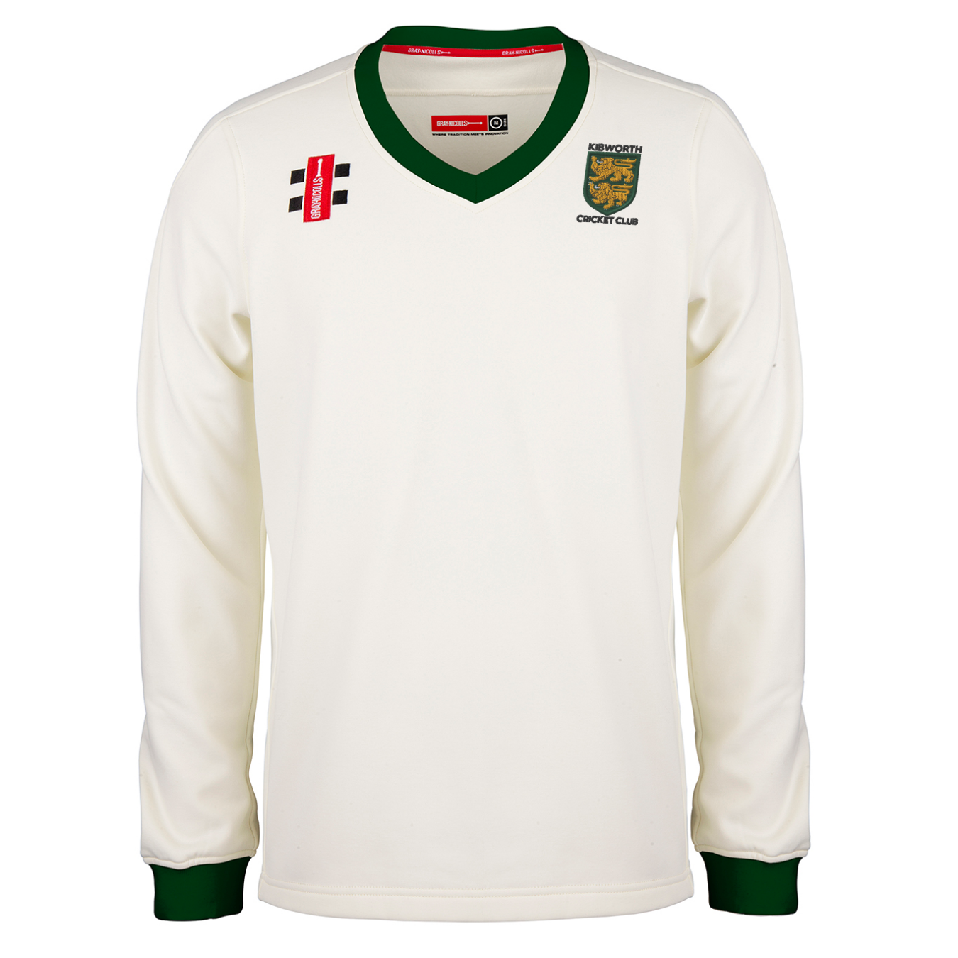 gray-nicolls-pro-performance-maglione-match-adulto-kibworth-cc-avorio-verde image 1