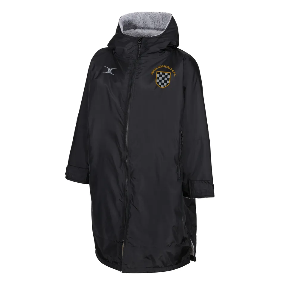 gilbert-rugby-barts-and-the-london-rfc-senior-giacca-change-robe-all-weather-ner image 1