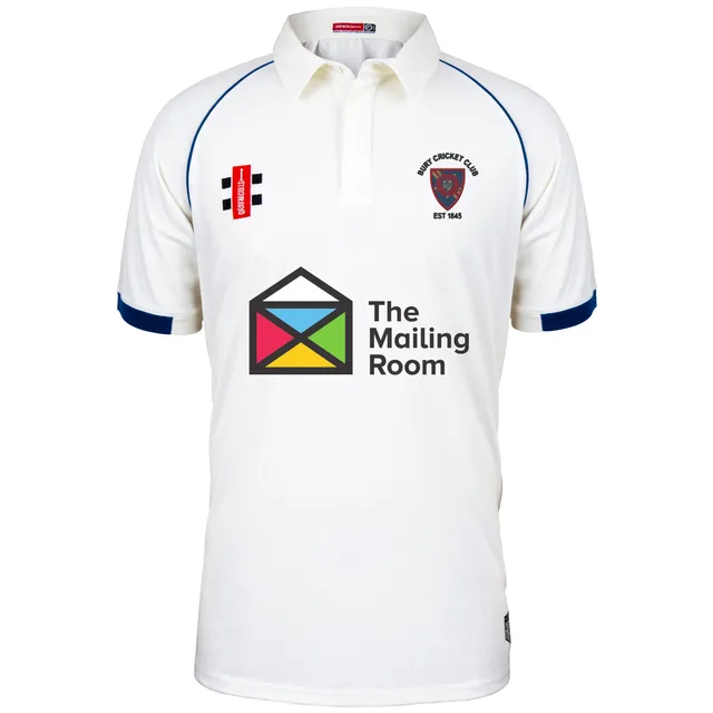 gray-nicolls-matrix-v2-shirt-s-s-junior-avorio-blu-navy-bury-cc-child image 1