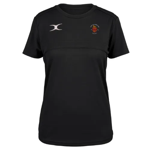 gilbert-rugby-northumberland-rfu-photon-ii-t-shirt-donna-manica-corta-nera image 1