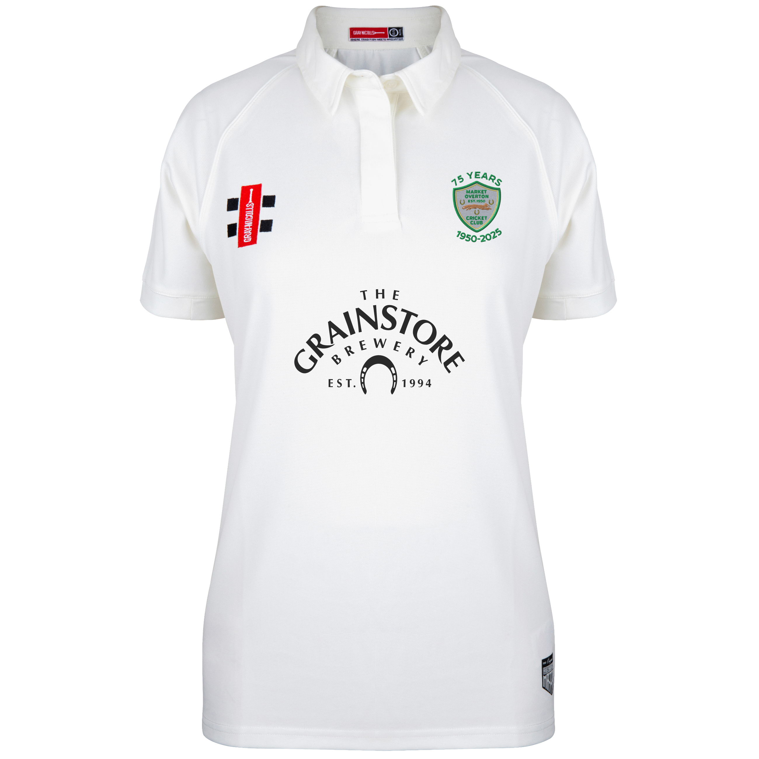 gray-nicolls-market-overton-cc-women-s-ivory-matrix-v2-s-s-shirt image 1