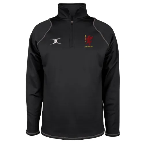 gilbert-rugby-quest-pile-1-4-zip-uomo-wyvern-rfc-senior-nero image 1