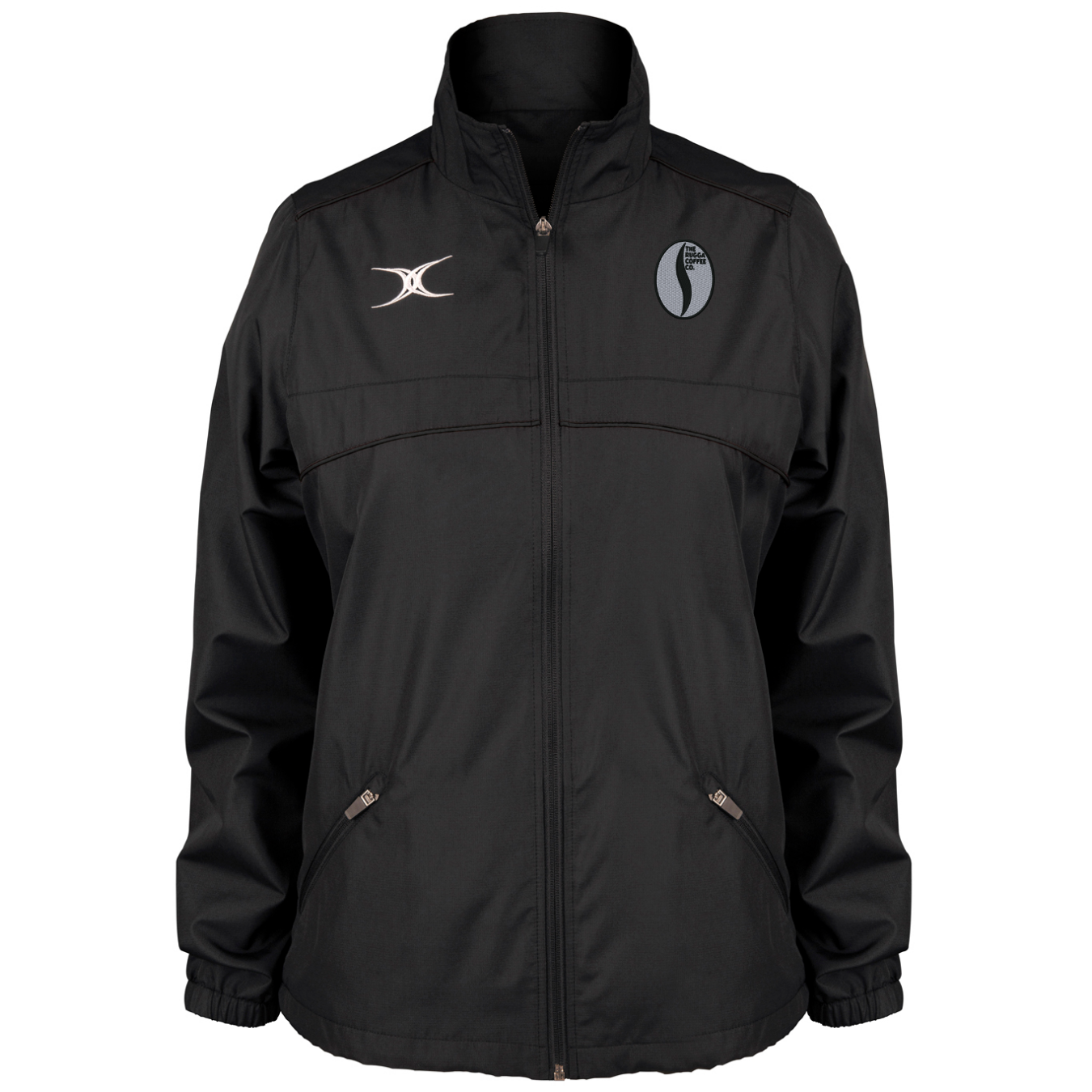 gilbert-rugby-photon-giacca-full-zip-donna-rugga-coffee-nera image 1