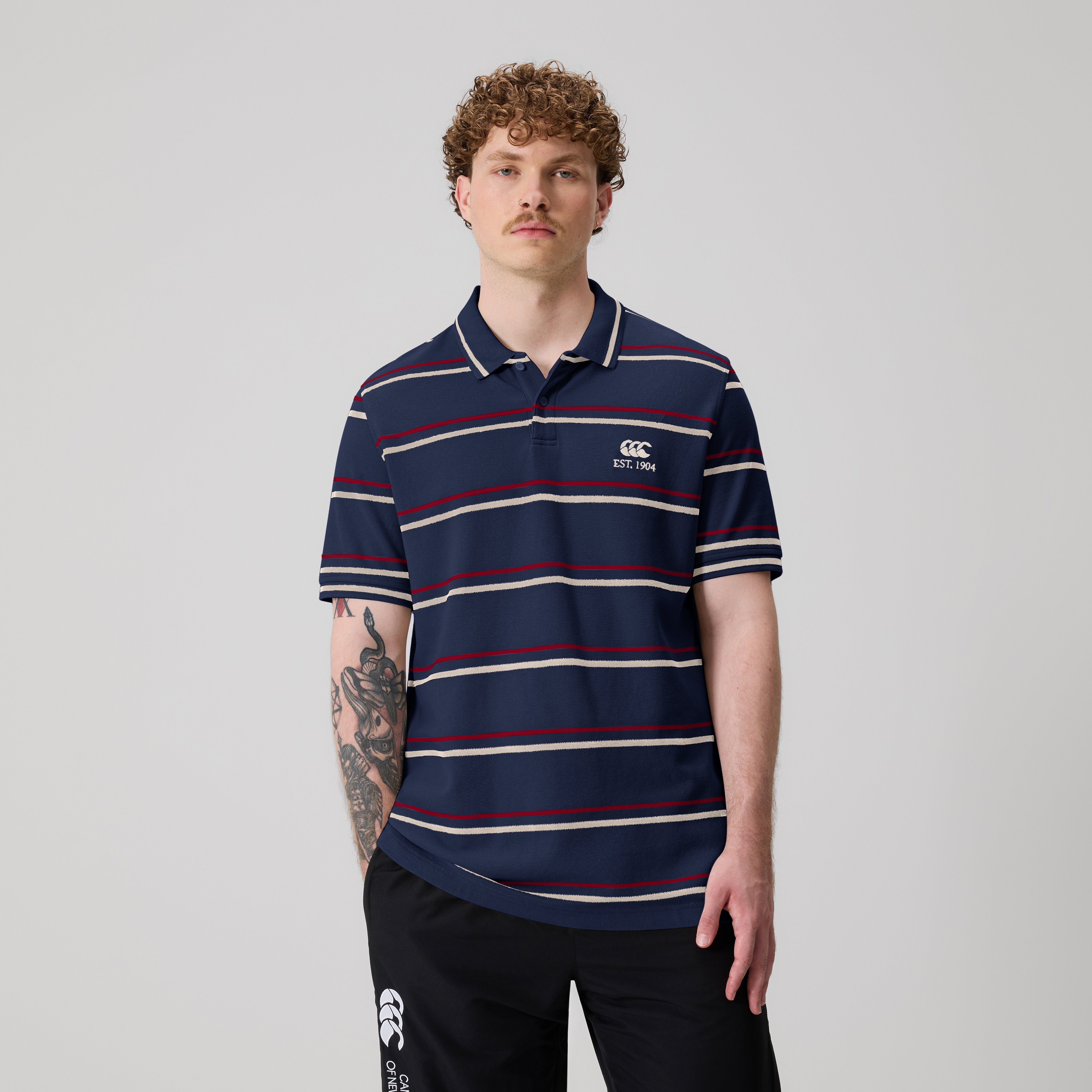 canterbury-multi-stripe-polo-uomo-navy image 1