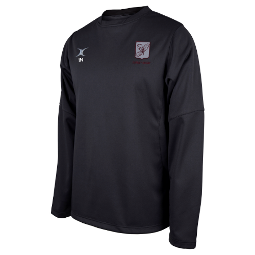 gilbert-rugby-pro-warm-up-top-adulto-nero-surrey-rugby image 1