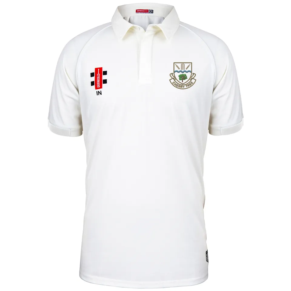 gray-nicolls-matrix-v2-maglia-cricket-s-s-junior-cherry-tree-cc-avorio image 1
