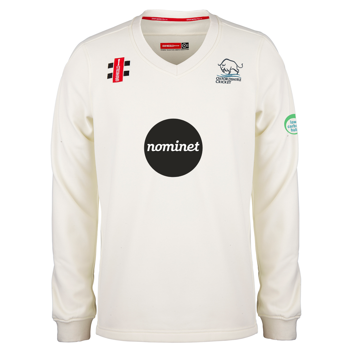 gray-nicolls-oxfordshire-cricket-pro-performance-maglione-unisex-avorio image 1