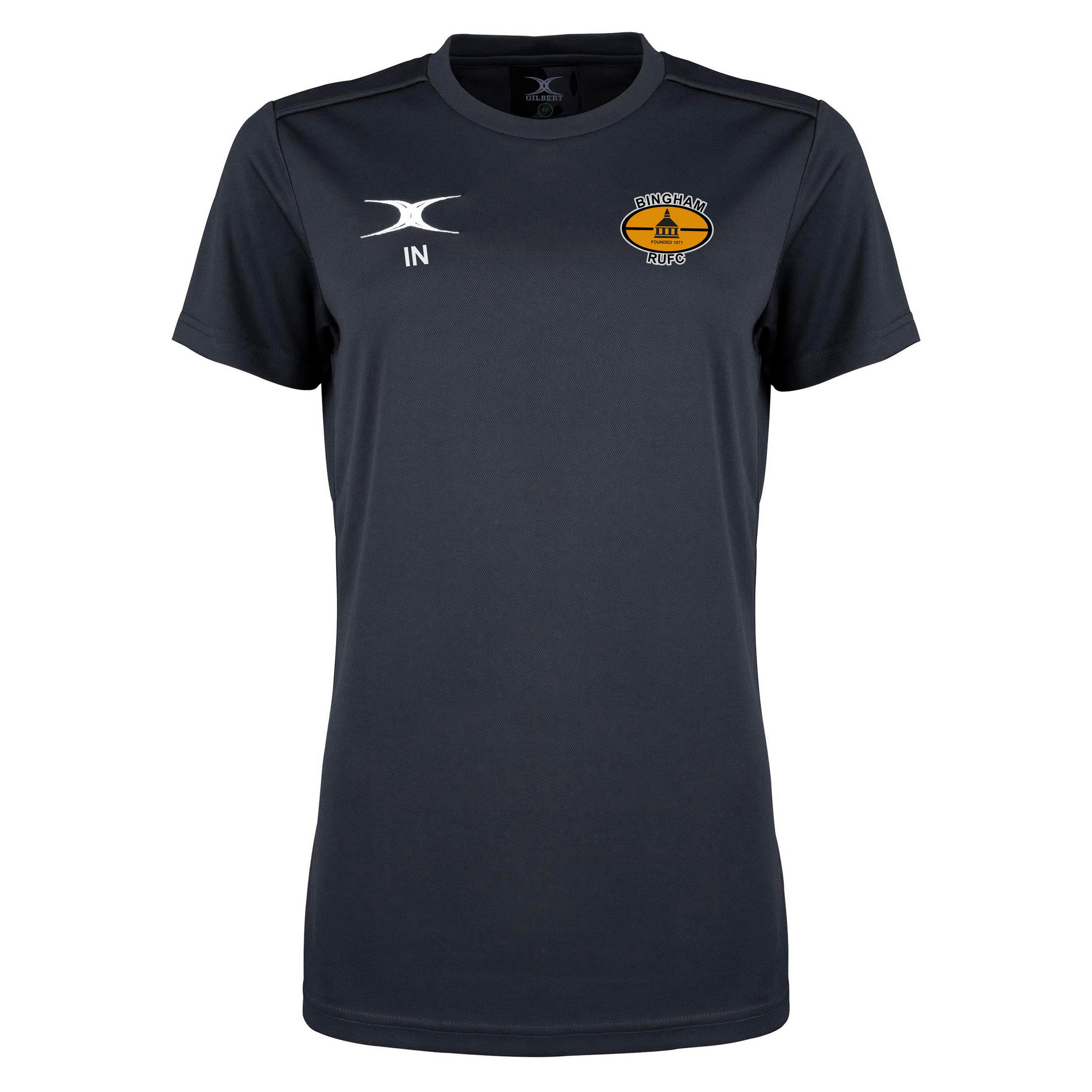 gilbert-rugby-bingham-rufc-photon-ii-t-shirt-nera-manica-corta-senior image 1