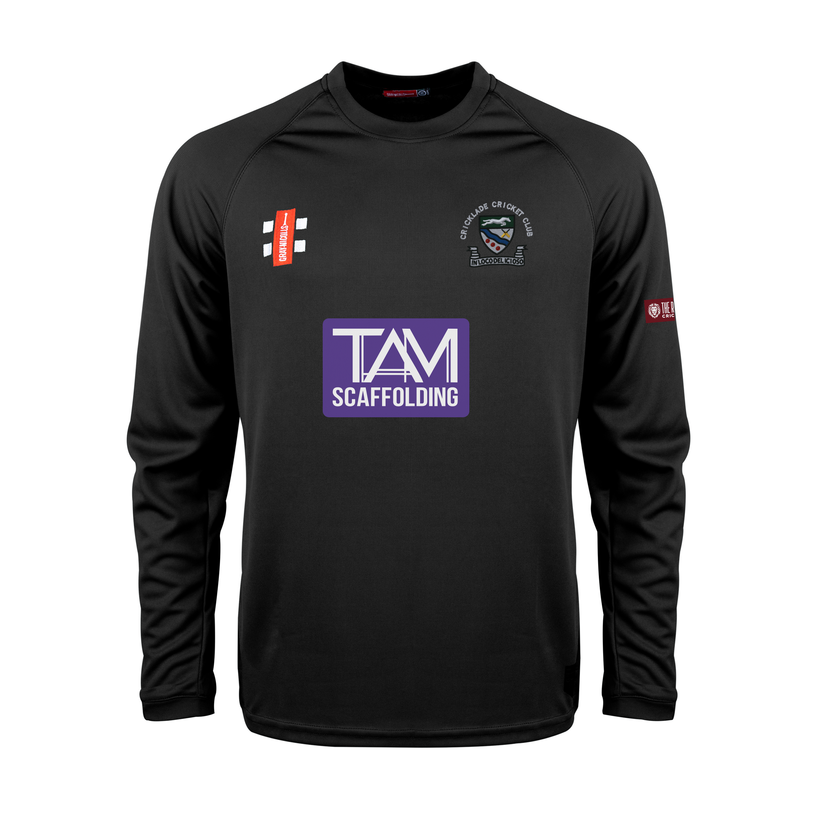 gray-nicolls-matrix-v2-t-shirt-manica-lunga-senior-nero-cricklade-cricket-club image 1