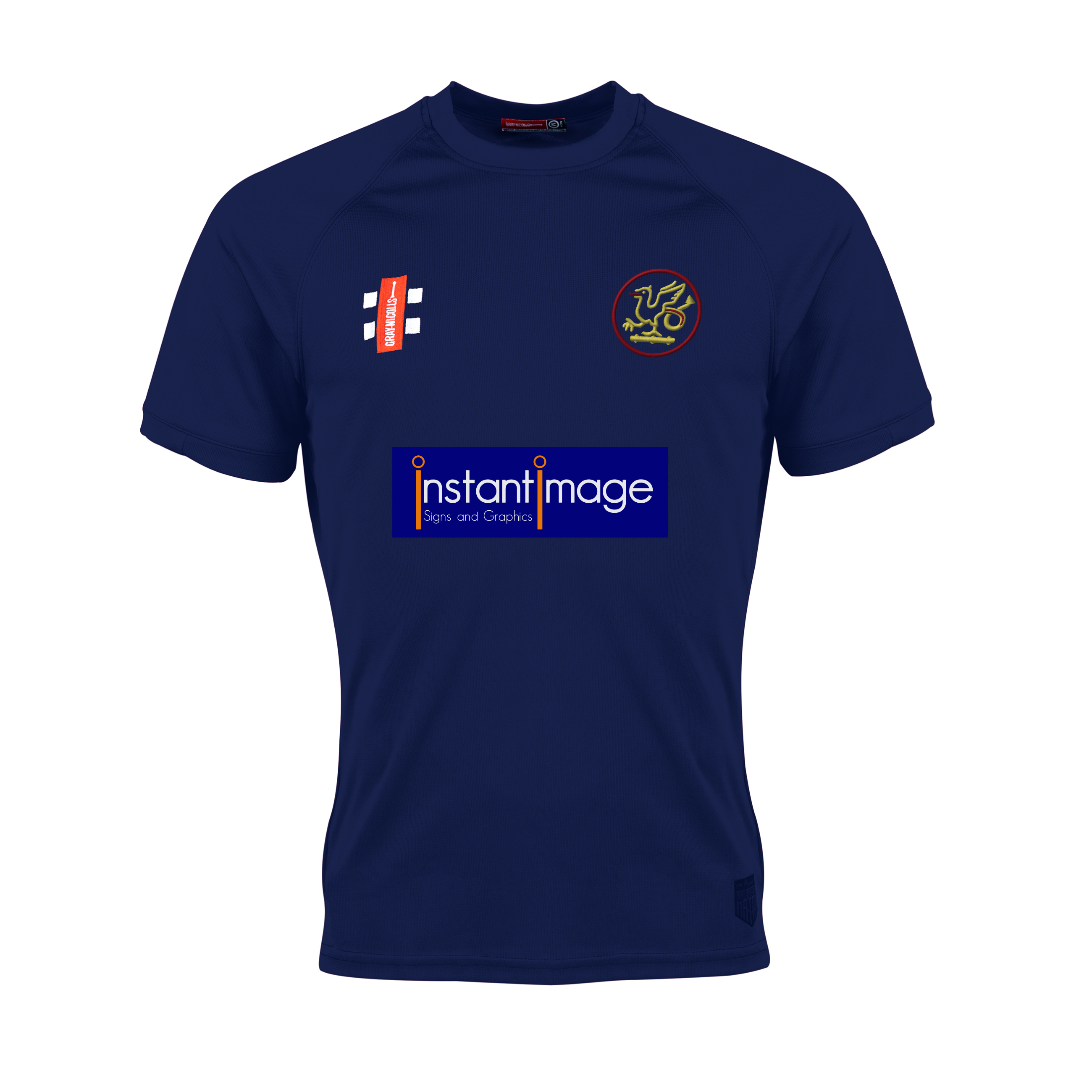 gray-nicolls-matrix-v2-t-shirt-manica-corta-cricket-senior-navy-wivenhoe-town-cc image 1