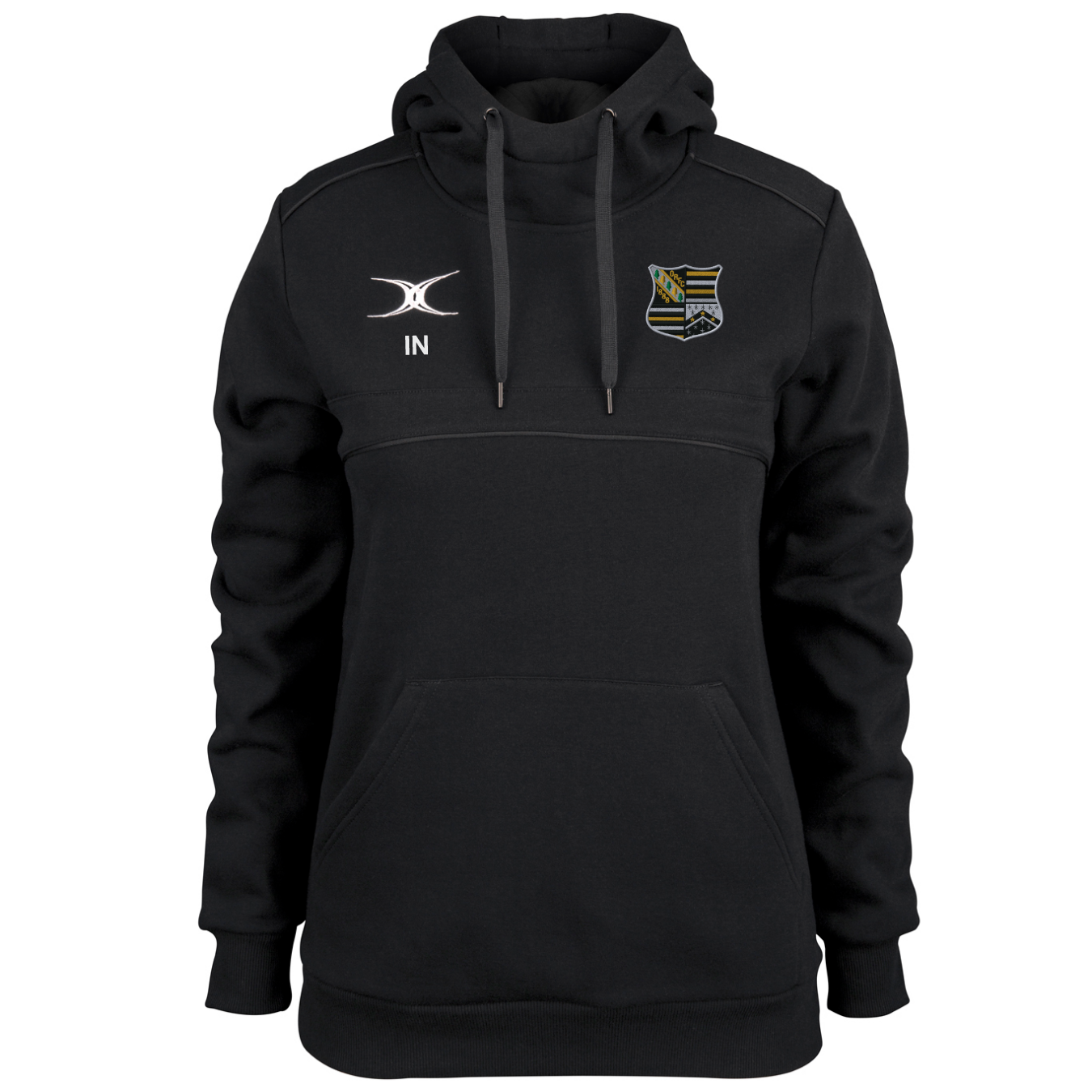 gilbert-rugby-felpa-con-cappuccio-photon-donna-oadby-wyggestonians-rfc-nera image 1