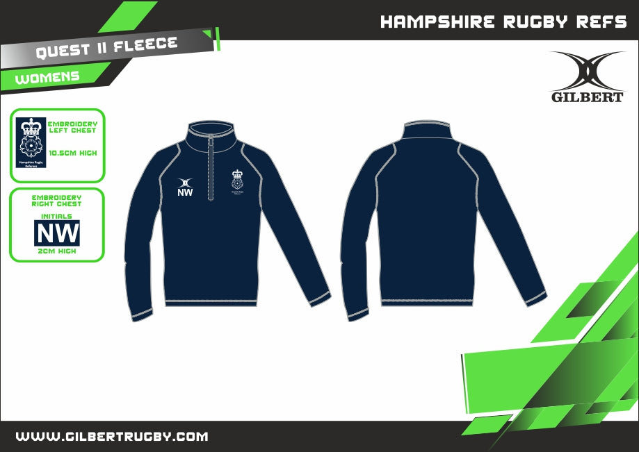 gilbert-rugby-hampshire-referees-ladies-quest-pile-donna-blu-navy image 2