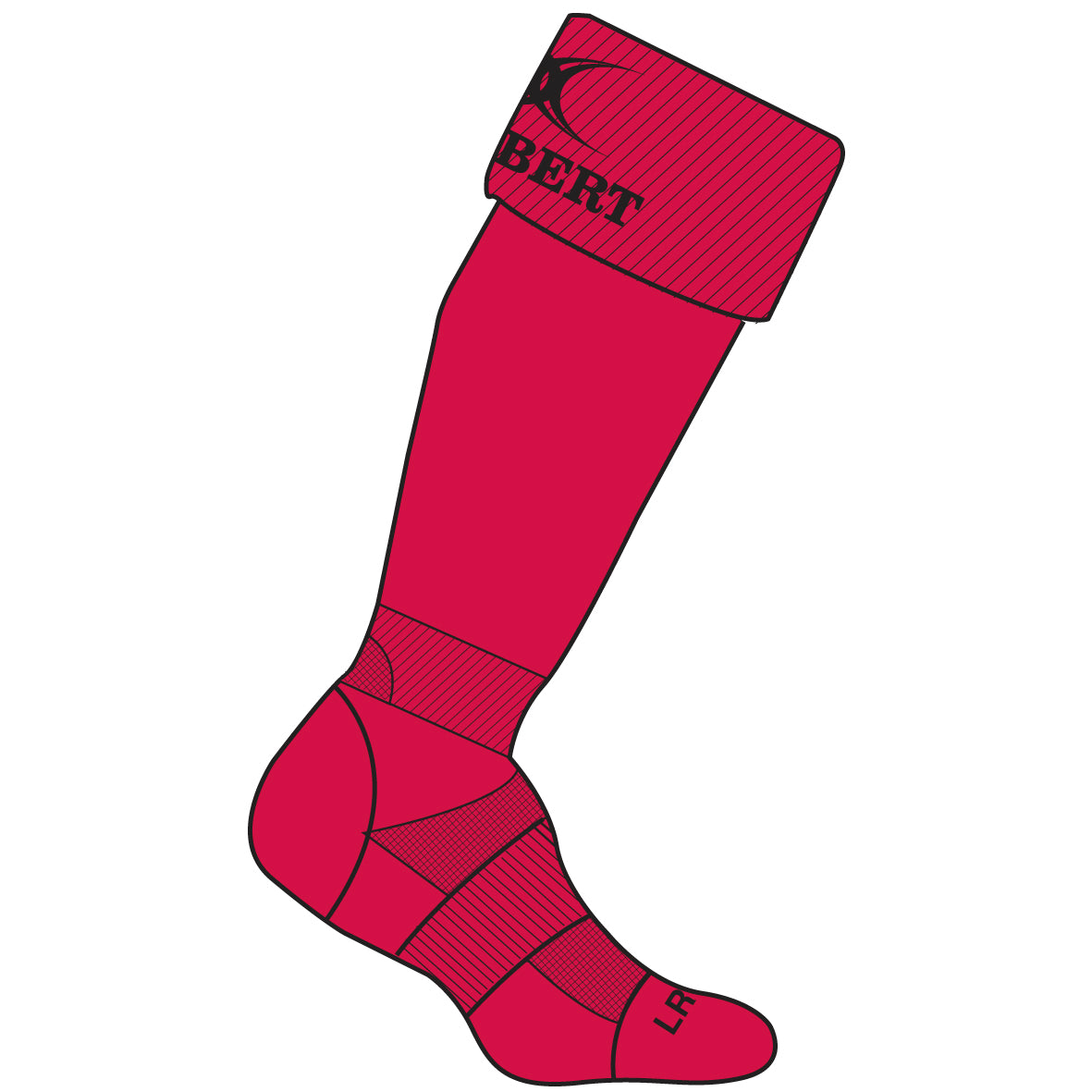 gilbert-rugby-london-scottish-f-c-calze-kryten-ii-adulto-rosse image 2
