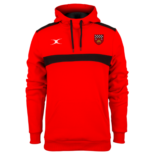 gilbert-rugby-photon-hoodie-skipton-rfc-adulto-felpa-rosso-nero image 1