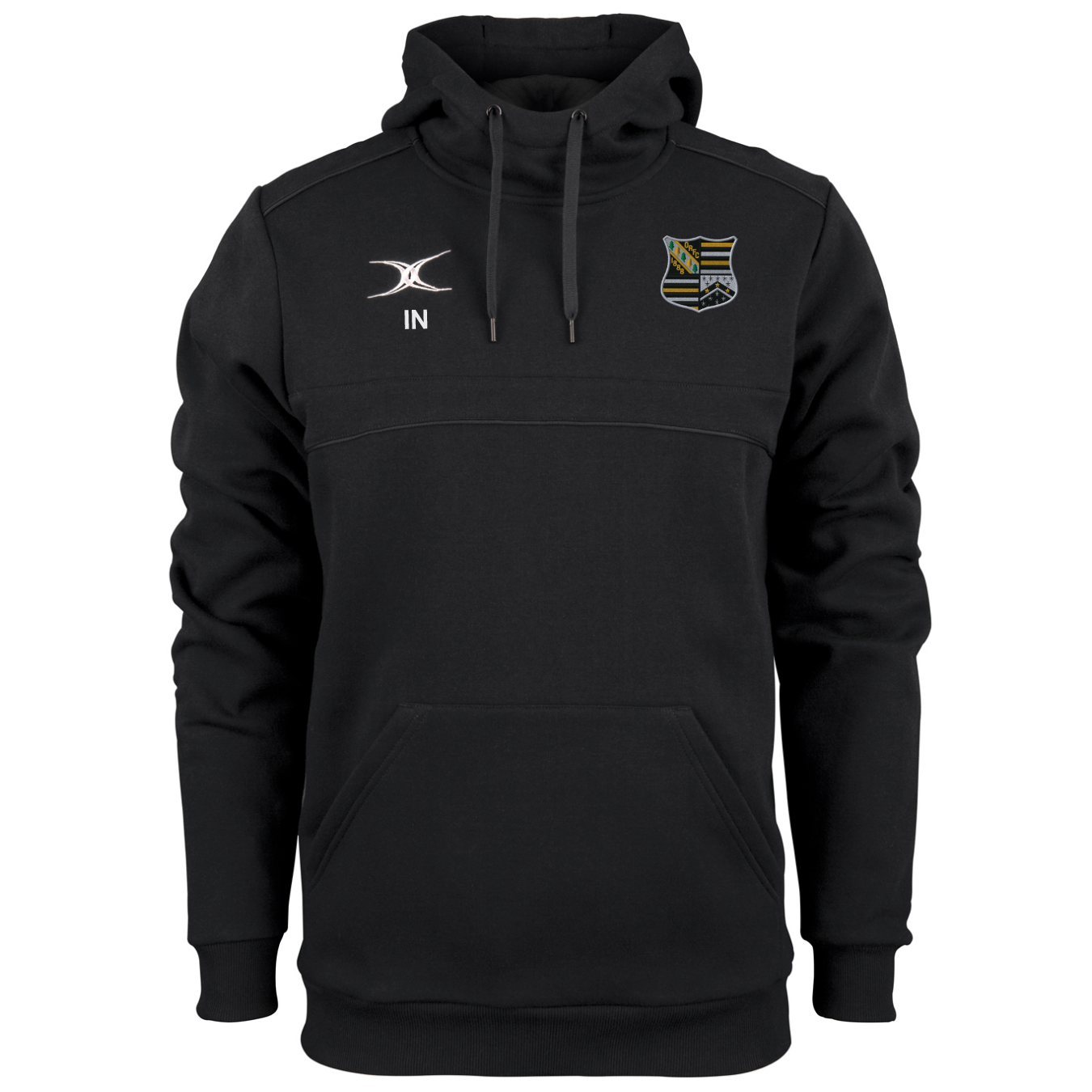 gilbert-rugby-oadby-wyggestonians-rfc-photon-felpa-con-cappuccio-senior-nera image 1