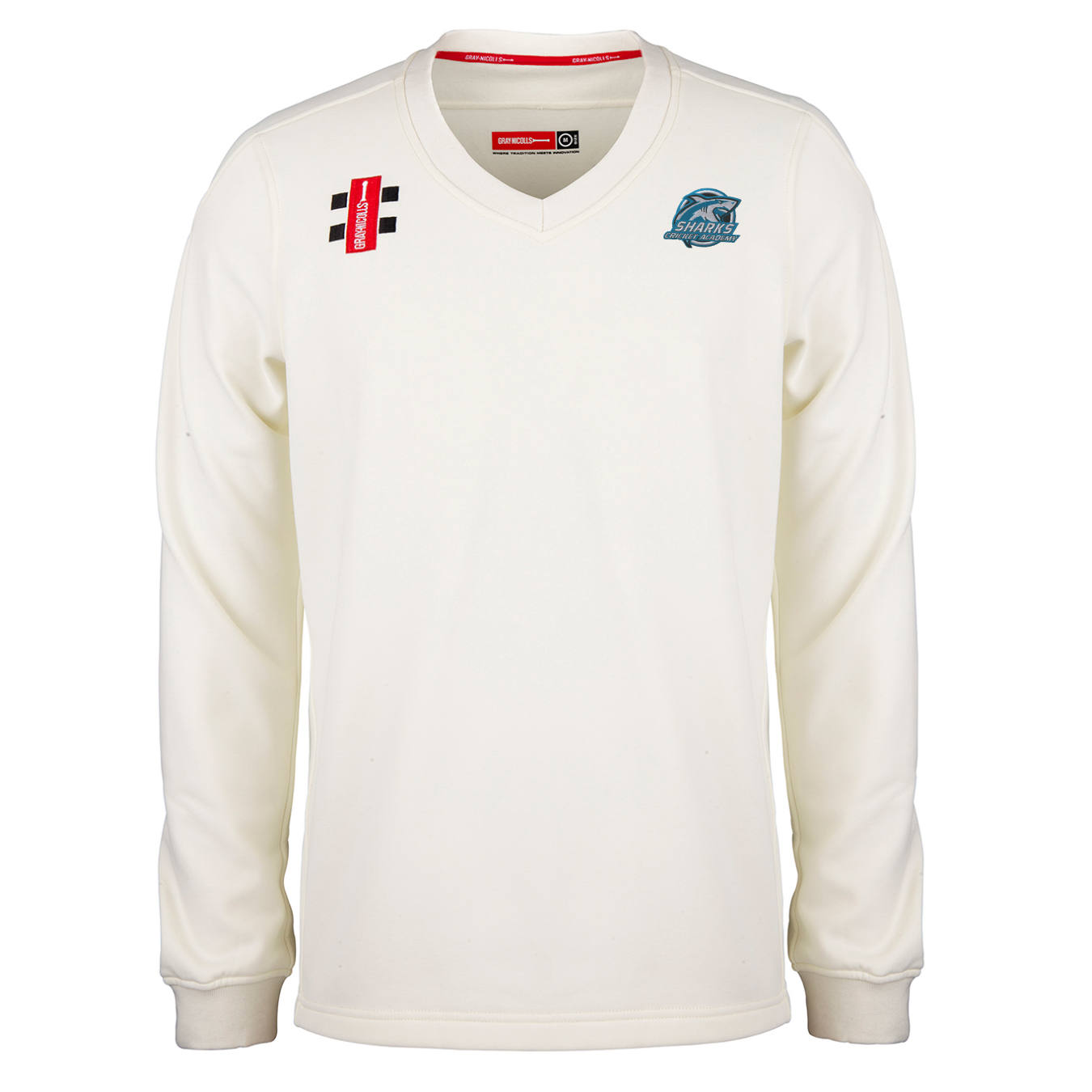 gray-nicolls-sharks-cricket-academy-pro-performance-maglione-match-senior-avorio image 1